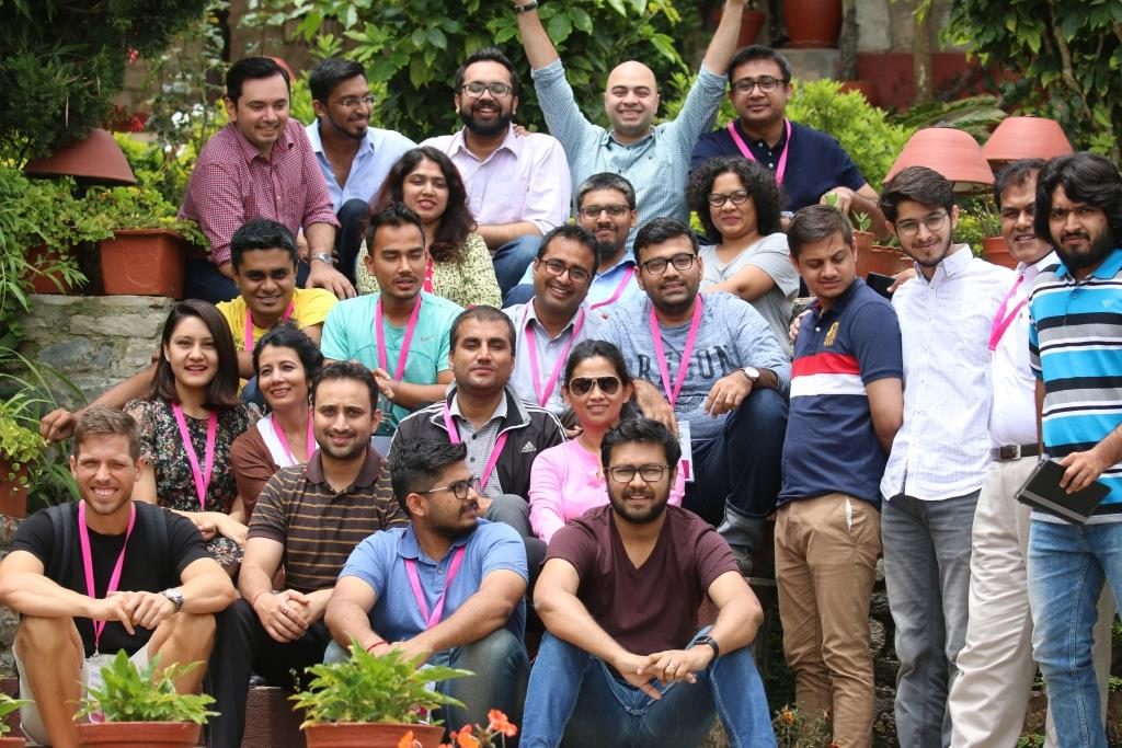 Spring Accelerator. Founding teams after the pitching workshop. Kathmandu, Nepal, August 2018